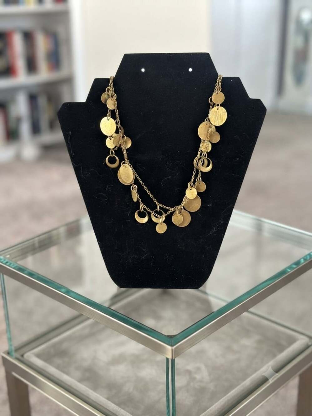 32”Vintage Bib Double Strand Necklace
